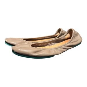 Tieks By Gavrieli Women's Size 11 Travel Folding Ballet Flats Taupe Leather
